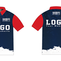 碎片蓝色POLO衫